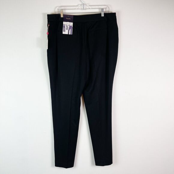 Rafaella NWT Women's Gabardine Slim Leg Curvy Pant Black Size 16 - Picture 3 of 11